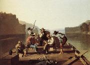 George Caleb Bingham Boater playing the Card oil painting reproduction